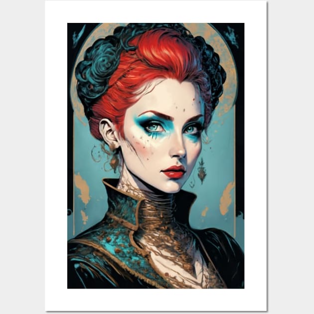 Crimson Queen - Lady Vampire Wall Art by ALM Artbox